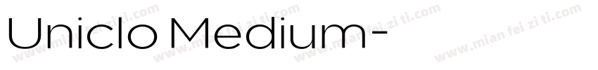 Uniclo Medium字体转换